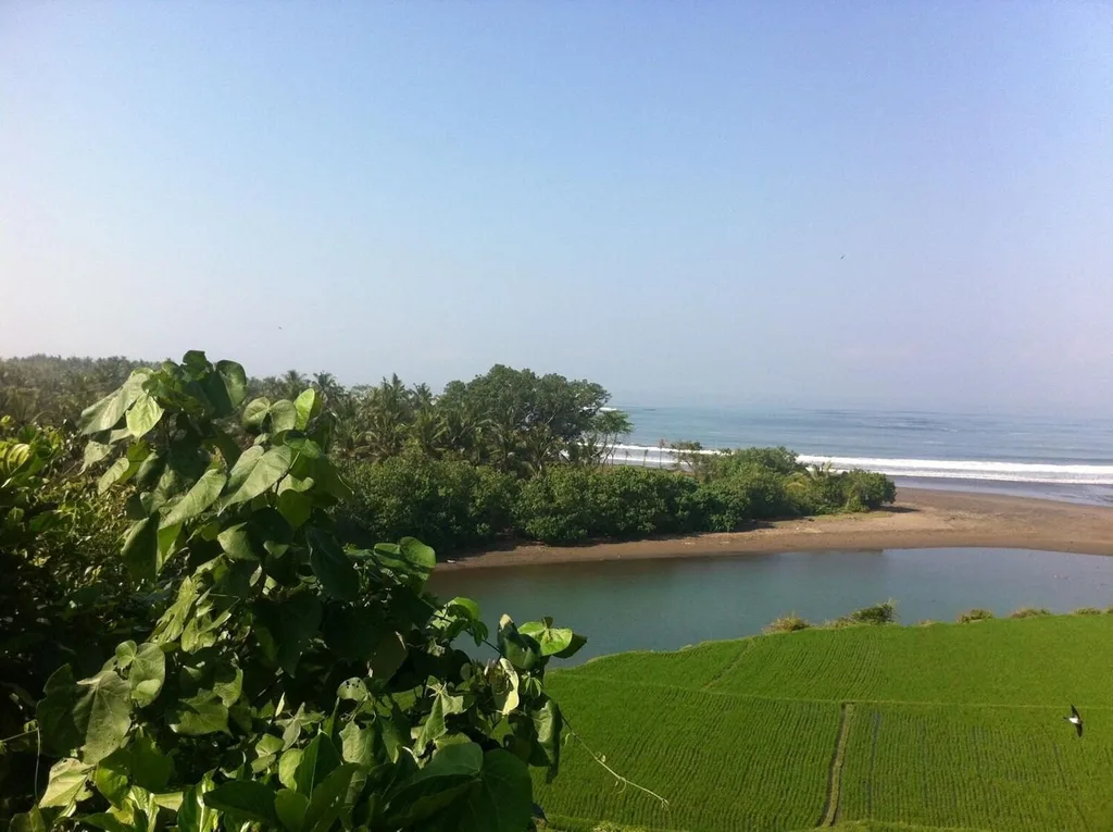 Cliff-Top Freehold Land in Medewi with Surf & River Views for Sale — photo 2