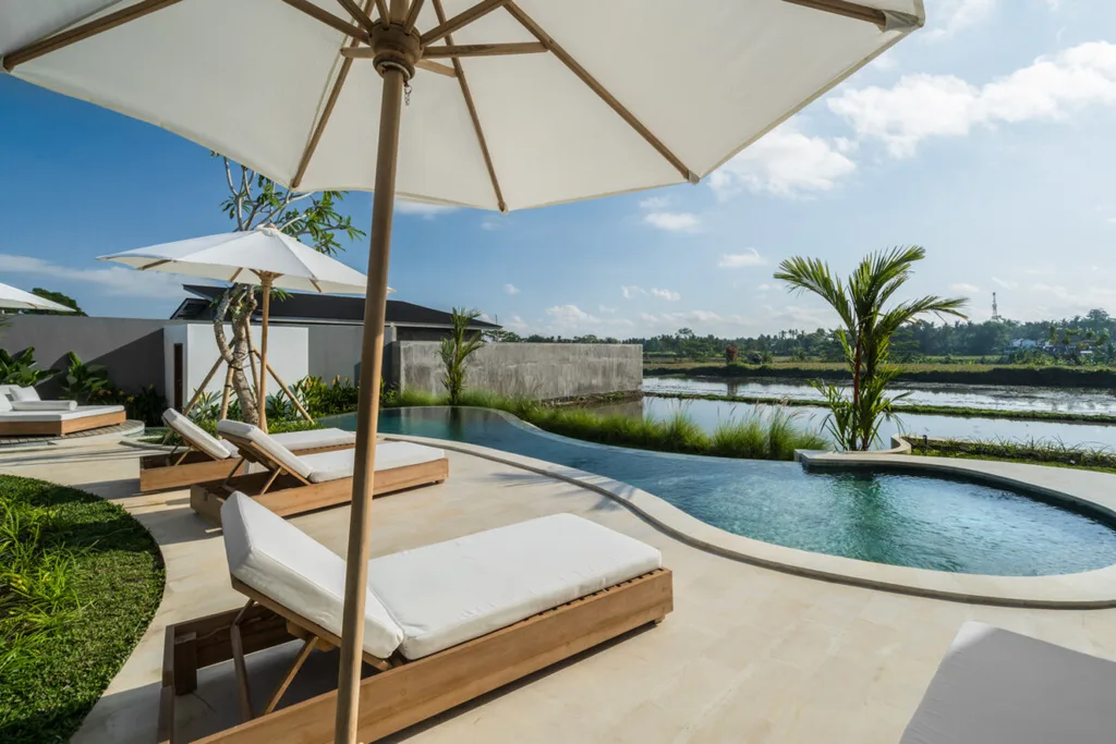 Elegant Modern Villa with Rice Field View in Mas, Ubud for Sale