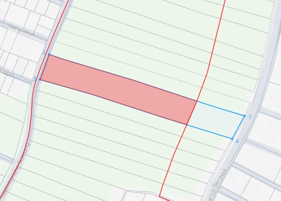 Red Zone Land in Berawa For Lease