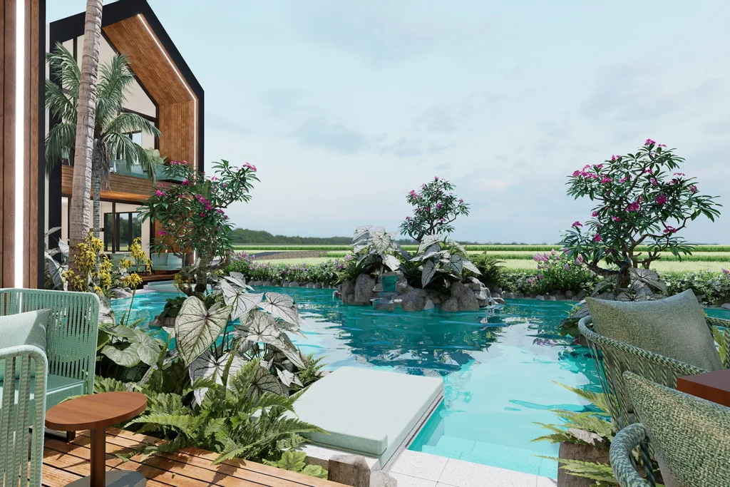 Lagoon Boutique Villas in Pejeng Ubud with Shared Pool for Sale