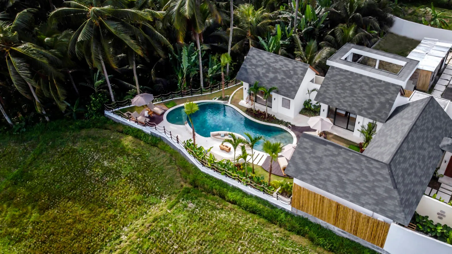 Contemporary 3-Bedroom Rice Field View Villa in Ubud for Sale