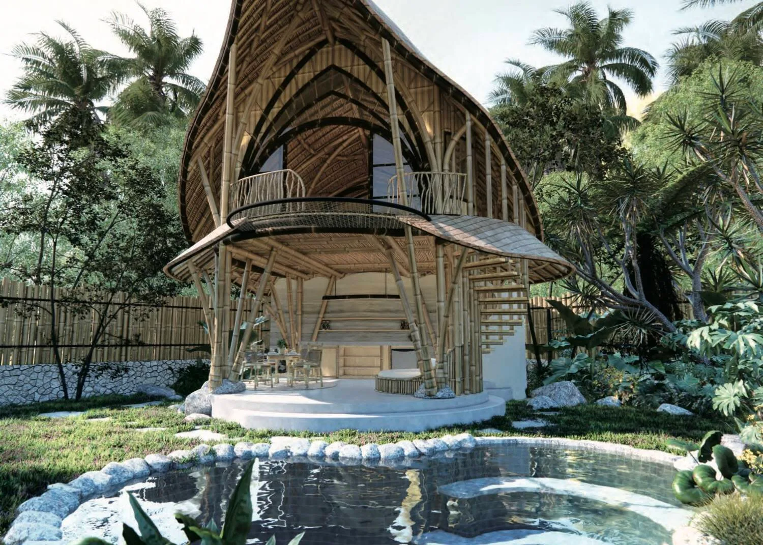 Bamboo Villa with Rice Field Views for Sale in Payangan