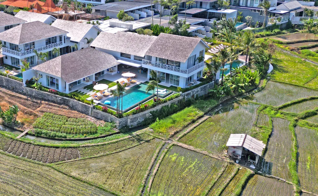 Rice Field View Luxury Villa Canggu for Sale, near Batu Bolong