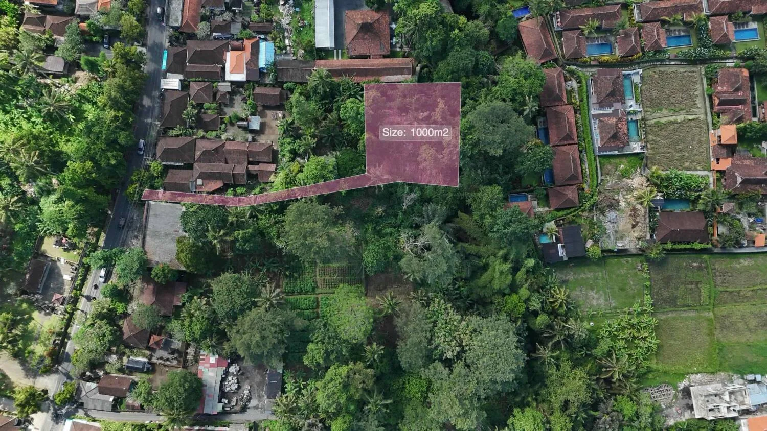 Prime 10 Are Pink Zone Land in Sayan Ubud