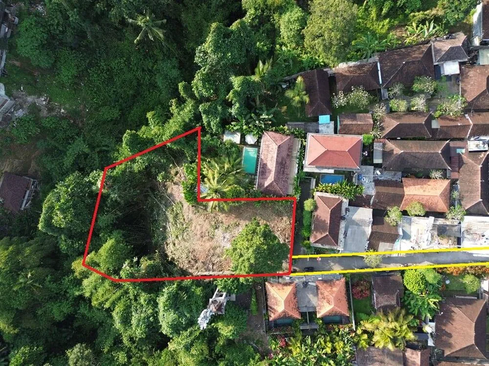 Prime Freehold Commercial Land with Cliff & Jungle Views in Sri Wedari, Ubud