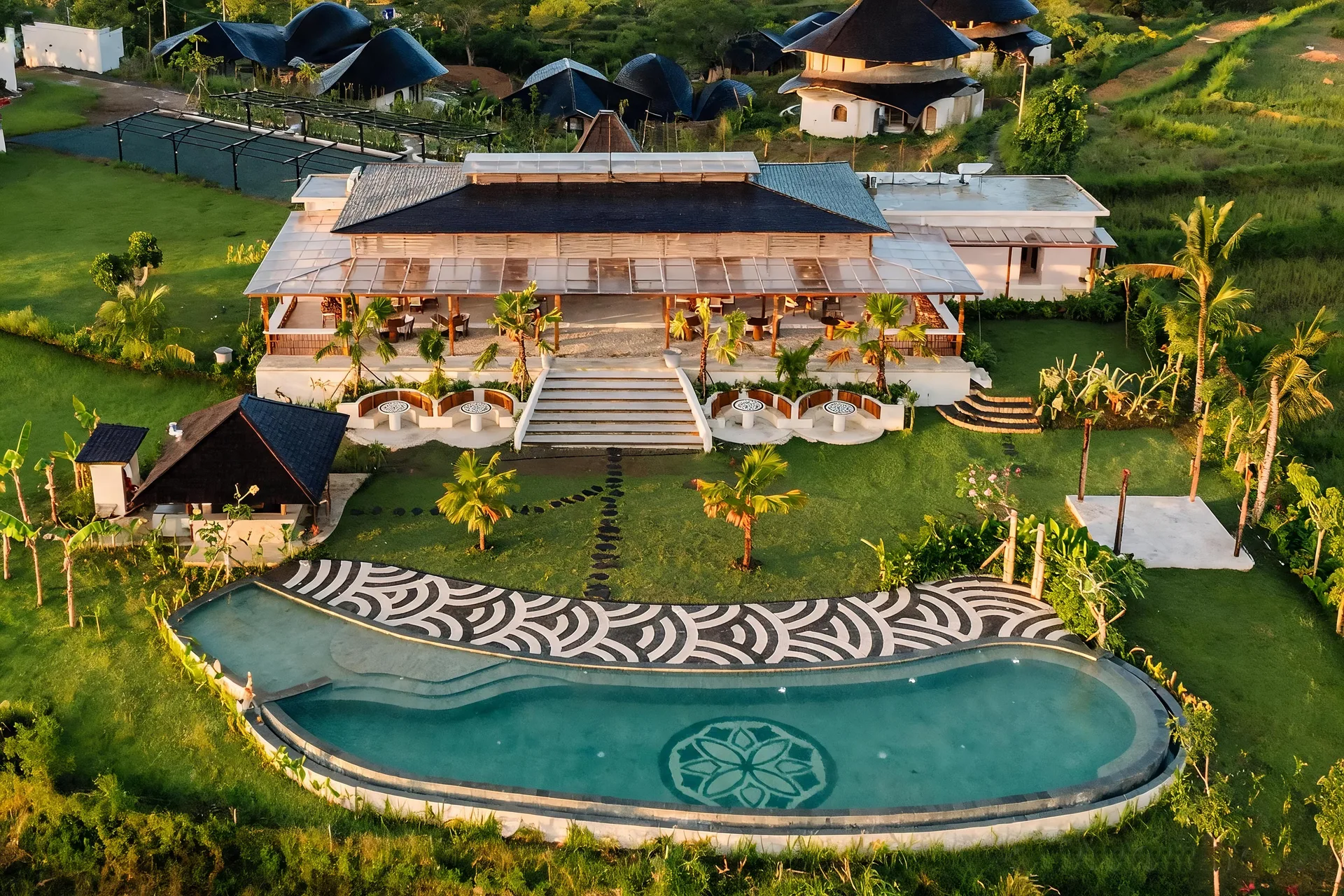 Bamboo Villas in Lombok South for Sale with a Tropical Rice-Terrace Setting