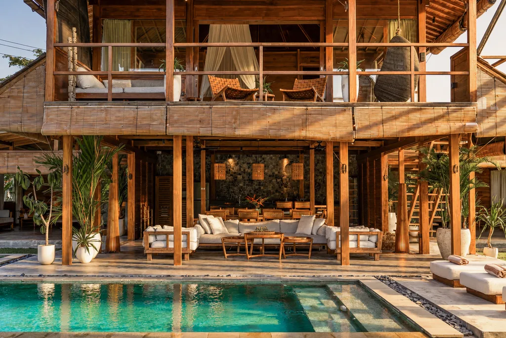 Exceptional 3-Bedroom Teak Wood Residence with Private Pool in Seseh — photo 4