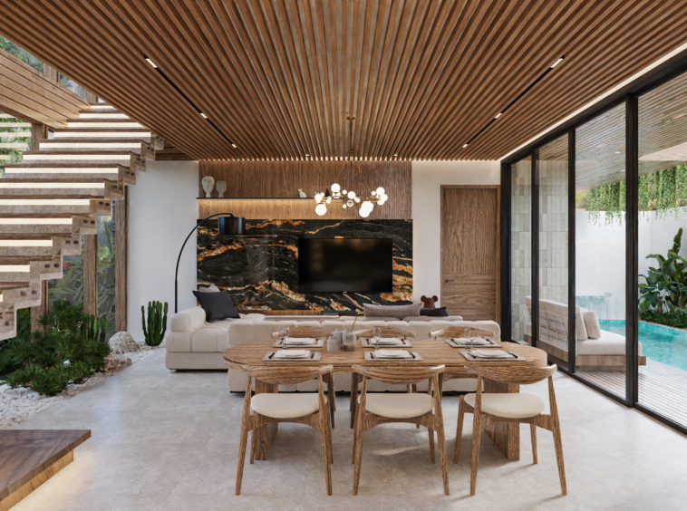Vila Tropis Modern di Babakan Canggu